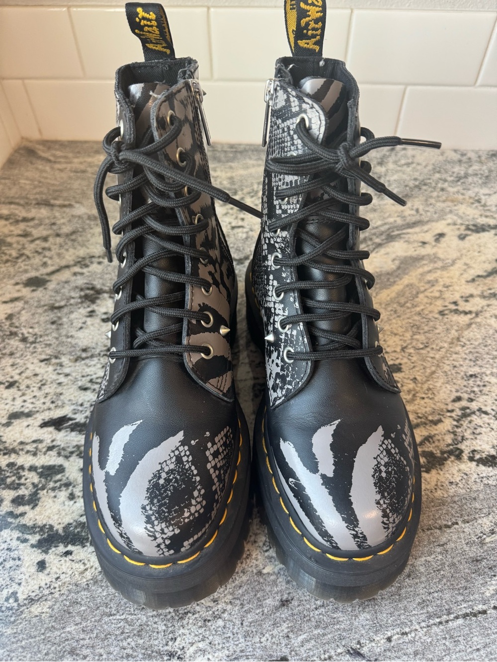 Dr. Martens Jadon Animal Clash Platform Boot W7 EU 38 EUC - Picture 2 of 7